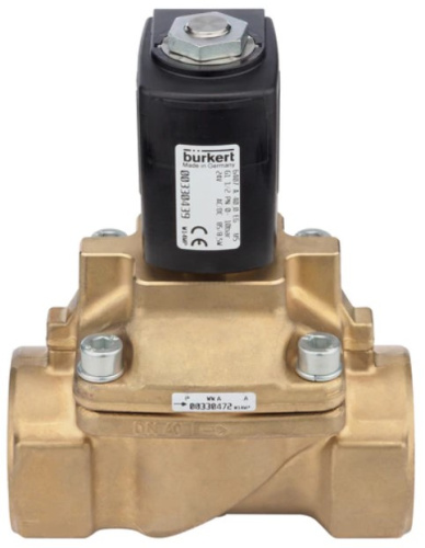 Steam solenoid valve Burkert  type 6407 - Servo-assisted 2/2-way piston valve Steam solenoid valve Burkert  type 6407 - Servo-assisted 2/2-way piston valve
