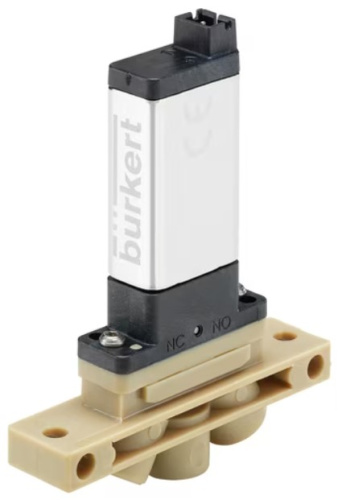 Media separated solenoid valve Burkert type 6724 - 2/2 or 3/2-way Whisper Valve with media separation