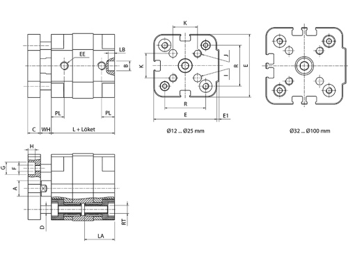 Double acting cylinder | non-rotating rod | magnetic piston | Q-series HAFNER QINT
