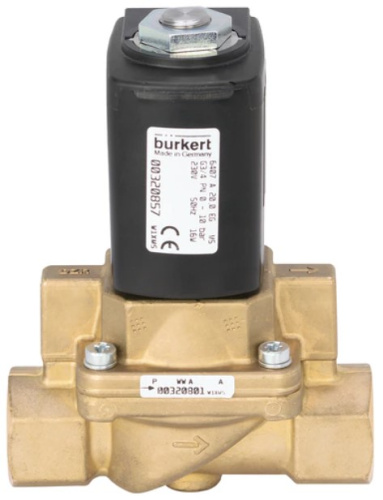 Steam solenoid valve Burkert  type 6407 - Servo-assisted 2/2-way piston valve Steam solenoid valve Burkert  type 6407 - Servo-assisted 2/2-way piston valve
