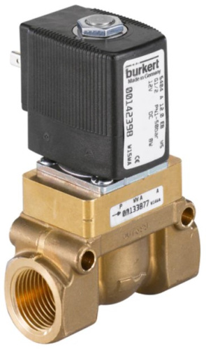 Steam solenoid valve Burkert type 5404 - Servo-assisted 2/2-way piston valve Steam solenoid valve Burkert type 5404 - Servo-assisted 2/2-way piston valve