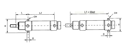 Fixing screws | one pair | for cylinders series A HAFNER APE