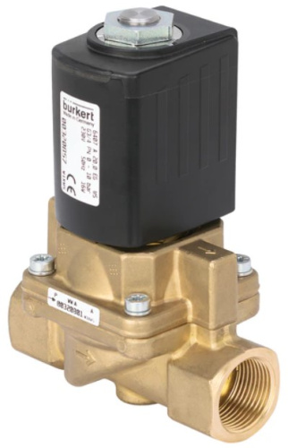 Steam solenoid valve Burkert  type 6407 - Servo-assisted 2/2-way piston valve Steam solenoid valve Burkert  type 6407 - Servo-assisted 2/2-way piston valve