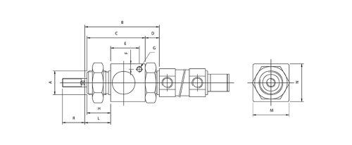 Rod lock | for cylinders ISO 6432 HAFNER MRL